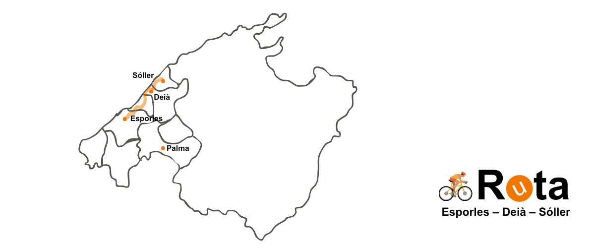Mapa ruta Esporles - Deià - Sóller